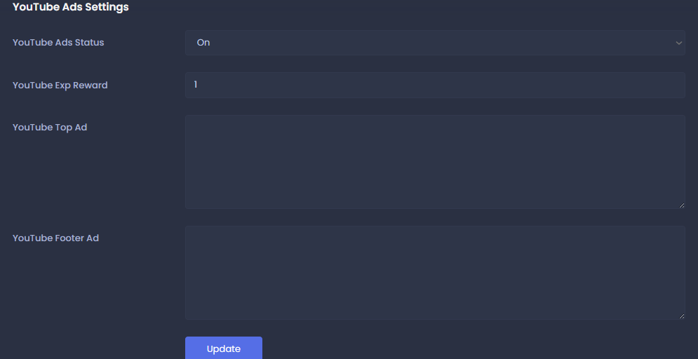 Youtube Ad System - Vie Faucet Script Addon